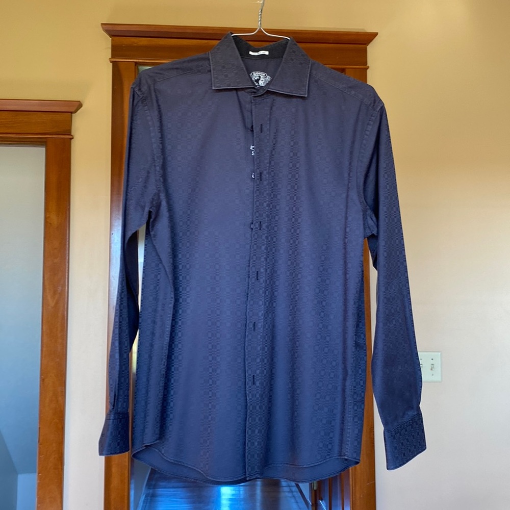 Men’s Large Black Bugatchi Button Down